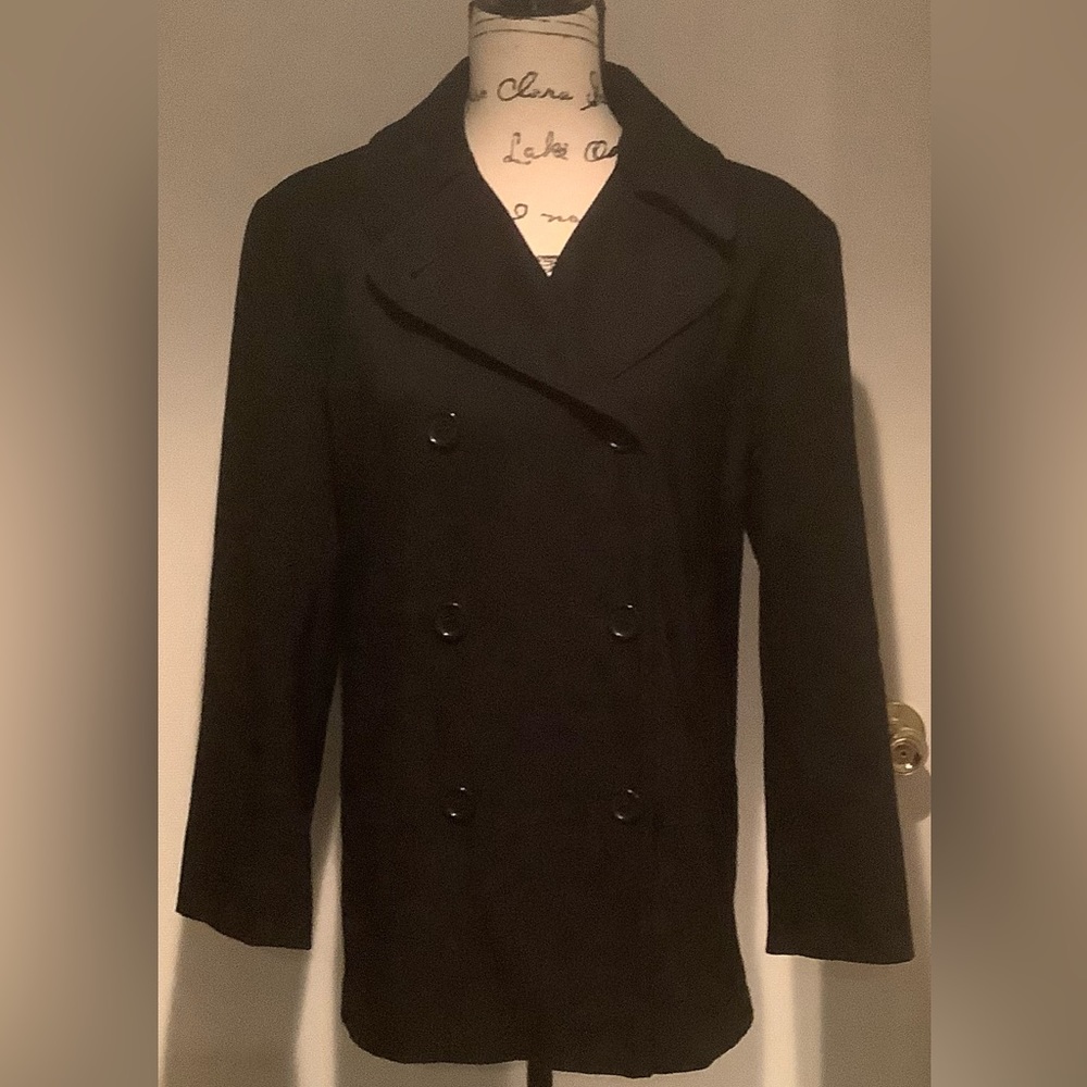 Steve By Searle Water Resistant Double Breasted Peacoat Jacket